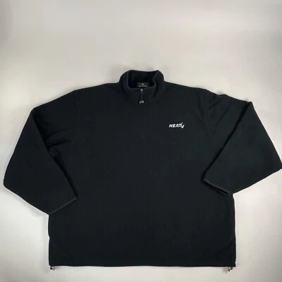 Miami Heat Jacket XXL Black Mens Antigua Embroidered Logo 1/4 Zip Heatv Used - Image 1 of 4