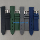 20 mm 22 mm noir bleu vert gris bracelet en caoutchouc avec boucle à broches en acier inoxydable
