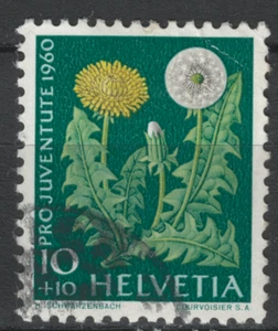 Briefmarke Schweiz Michel-Nr. 723 Pro Juventute 1960 Löwenzahn gestempelt - Bild 1 von 1