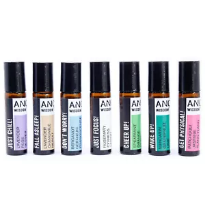 Miscele di Oli Essenziali Roll-On Aromaterapia 10ml - Rilassa, Energizza, Focus - Foto 1 di 74