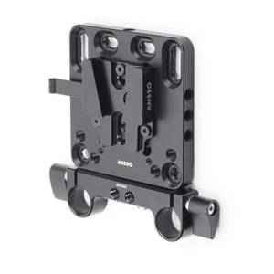 Placa de batería Ansso V-mount con adaptador de varilla de 15 mm apto para Sony FS7 URSA RED DSMC2 - Imagen 1 de 6