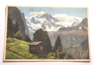 Postcard Vintage Gebirslandschaft Bel Wengen. Breithorn- Tschingelhorn A648 - Picture 1 of 3