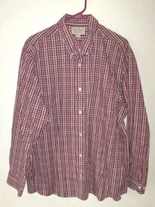 Camicia Duluth Trading uomo XL rossa a quadri slim fit antirughe abbottonata - Foto 1 di 5