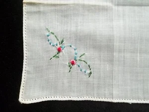 Pañuelo Hankie Emb bordado vintage Hanky 450 - Imagen 1 de 8