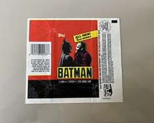 1989 BATMAN Movie Wax Bubble Gum Cards Series 2 O-PEE-CHEE Wrapper, empty.