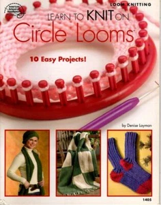 AMERICAN SCHOOL OF NEEDLEWORK LEARN TO KNIT ON CIRCLE LOOMS 10 PROJECTS - Picture 1 of 2