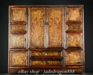 30" Old Chinese Palace Huang Huali Wood Carved Cabinet Furniture - Picture 1 of 9