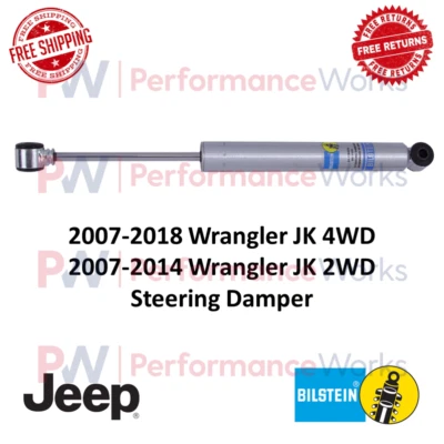 Amortiguador de dirección delantera Bilstein B8 5100 36 mm para Jeep Wrangler JK 07-18 4x4 / 2x2 Foto 1 de 4