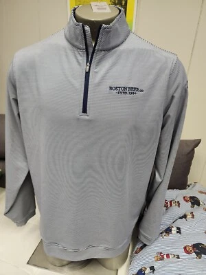 Nwt PETER MILLAR 1/4 Zip Pullover Sweater Shirt BOSTON Beer Co. GOLF Zip XL - Image 1 of 4