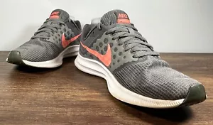 Nike Downshifter 7 Women's Size 7.5 Grey with Pink Running Shoes Sneakers - Picture 1 of 14