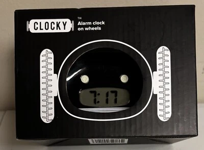 CLOCKY SUPER LOUD ALARM CLOCK FOR HEAVY SLEEPERS MOVE JUMP ROLL RUN AWAY BLACK - Image 1 of 4