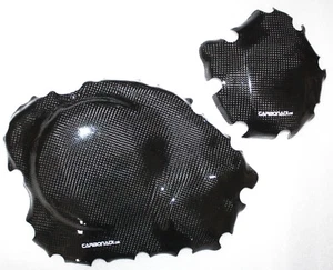 HONDA CBF1000 F 2006-2016 2x CARBON LIMADECKEL KUPPLUNGSDECKEL ENGINE CARBONE - Picture 1 of 2