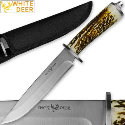 WHITE DEER Apprentice 12.5in Knife 440 Stainless Steel Sim-Stag Handle - Image 1 of 3