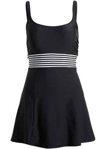 Badekleid Langgrösse aus recyceltem Polyamid Gr. 44 Schwarz Schwimm-Anzug Neu - Bild 1 von 1