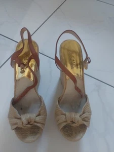 Michael Kors Canvas Wedges Size 5 - Picture 1 of 8