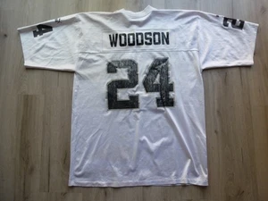 Vintage Puma Oakland Raiders Trikot #24 Woodson L weiß kleines Loch Bild #8 - Bild 1 von 10