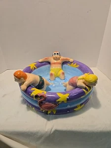 Vtg Lotus Chubbies Kiddies Pool Candy Dish Swimming Pool Party Ceramic - Picture 1 of 16