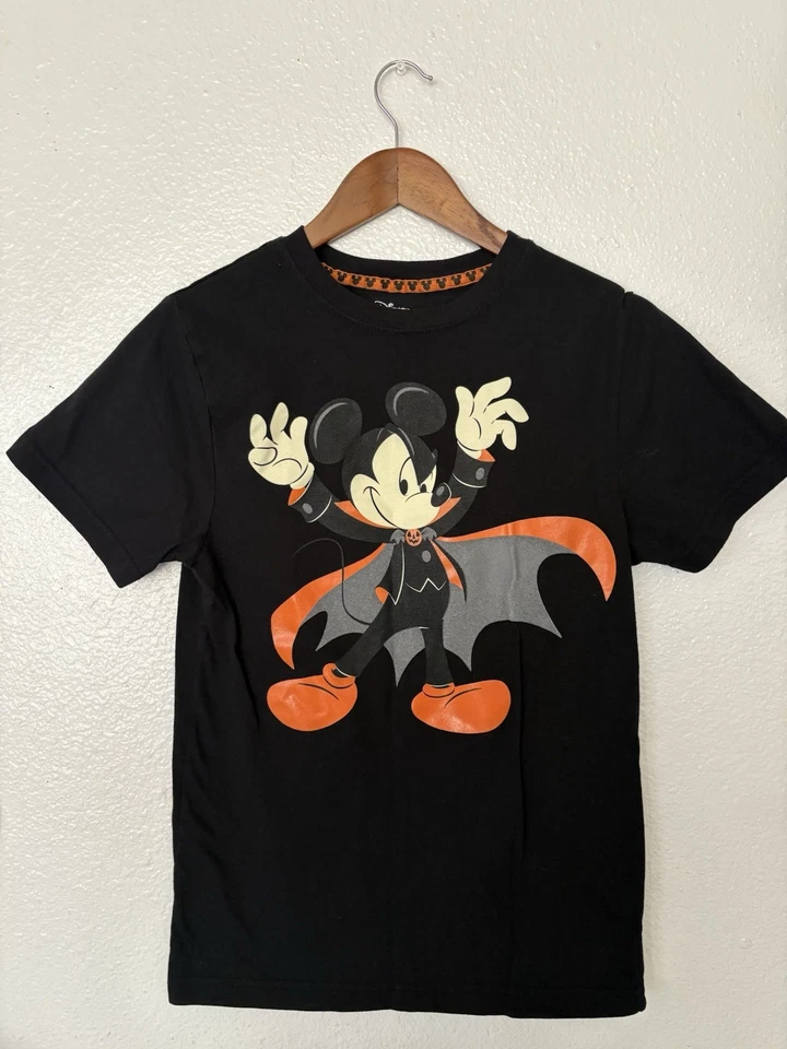 Disney Mickey Mouse Halloween Glow In The Dark T- Size S Boys Short Sleeve - Image 1 of 4