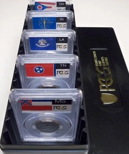 2002-S ALL 5 25c CLAD PCGS PR70DCAM QUARTERS PROOF WASHINGTON MS OH IN TN LA - Picture 1 of 11