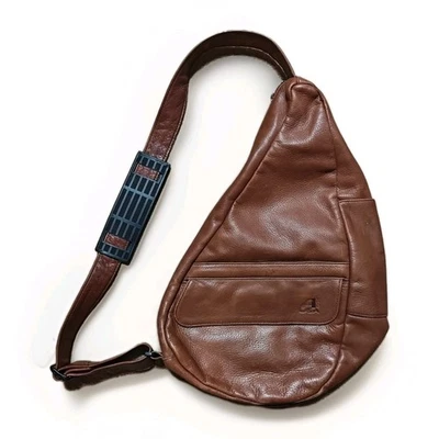 Bolso Bandolera Ameribag Saludable Espalda Vintage Cuero Oscuro Paquete 17' Bolso de Mano Foto 1 de 4