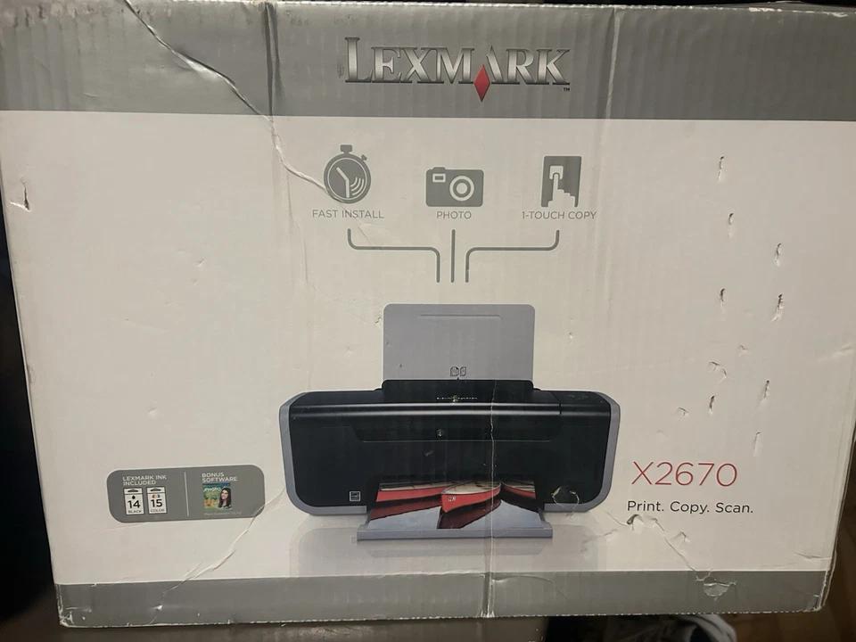 Lexmark X2670 All in One Inkjet Printer Copier Scanner Fax NEW, Open Box - Image 1 of 1