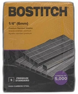 Bostitch Office 30,000 Standard Staples, 1/4" Length, Full Strip Staples - Picture 1 of 5
