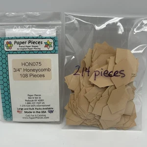 Paper Pieces HexaCraft 300+Pcs, 3/4” Hexagon Template Collection #HON075 - Picture 1 of 11