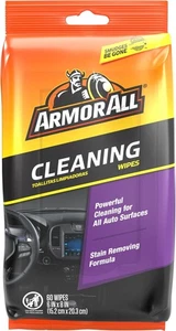 Armor All Car Interior Cleaner Wipes 60 Count Auto Cleaning Wipes for Cars - Picture 1 of 7
