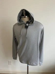 NEU FootJoy Hoodie Herren mittelgrau Performance Golf Pullover Kordelzug FJ Active - Bild 1 von 6