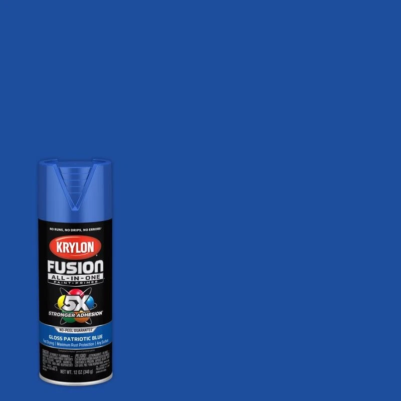 Krylon K02716007 Gloss Patriotic Blue All-in-One Spray Paint 12 oz. (Pack of 6) - Image 1 of 1