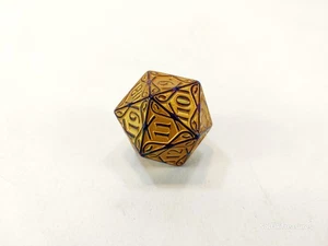Magic The Gathering MTG Gold Oversized Spindown Die Dice D20 - Picture 1 of 2