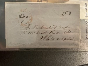 1848 Minersvile Pennsylvania Postal Cover - Picture 1 of 1