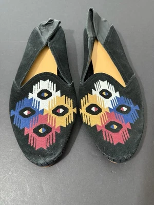 Mocasines sin cordones bordados para mujer Soludos talla 10 suroeste nativo americano Foto 1 de 4