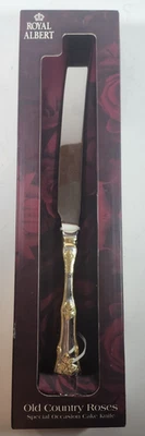 NOVA Faca para Bolo Royal Albert OLD COUNTRY ROSES Talheres Ocasião Especial 13" Nova Na Caixa - Imagem 1 de 4