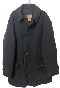 L.L. Bean Men’s Wool Blend Black Thinsulated Coat! Size XL. Excellent Condition! - Picture 1 of 16