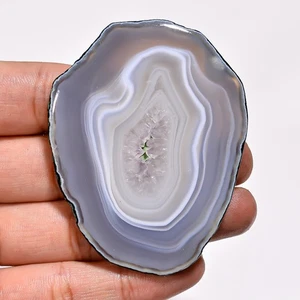 Fetta di agata del Botswana 100% naturale fantasia pietra preziosa sfusa 206,65 ct 52 x 66 x 7 mm BC-66 - Foto 1 di 7