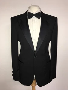 HUGO BOSS - Mens BLACK WOOL DINNER SUIT - 42 Reg - W36 L34 - WORN TWICE TUXEDO - Picture 1 of 14