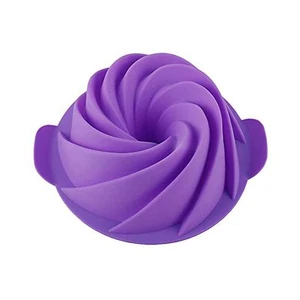 Silicone Jello Molds Non Stick Baking Mold Fluted Tube Cake Pan Bakeware For Jel - Picture 1 of 7