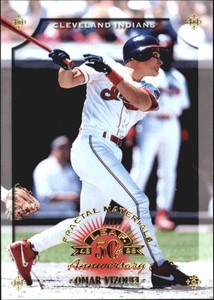 1998 Leaf Fractal Materials Baseball #110 Omar Vizquel PX /3250