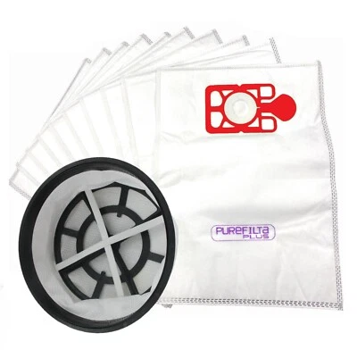FILTAMAGIC 10 x Vakuumbeutel & Tuch 12 Zoll Filter für Numatic Henry Hetty George James Hoover