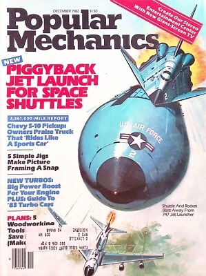 Popular Mechanics Magazine December 1982 Piggyback Jet Launch for Space Shuttles Foto 1 de 2