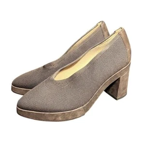 EILEEN FISHER SCHUHE/PUMPS SIGNY KNIT BRAUN GRÖSSE 8,5 BLOCKABSATZ - Bild 1 von 8