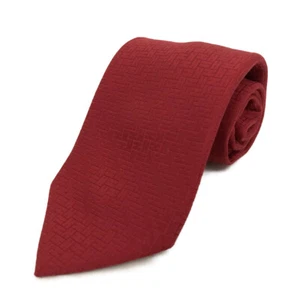 HERMES H Logo Silk 100% Tie Red/7BD0134 - Picture 1 of 8