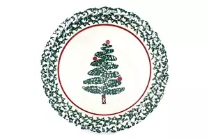Furio Christmas Tree SOUP BOWL Green Sponge Rim Italy - Picture 1 of 6