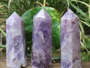 1 x Polished Chevron Amethyst Crystal Generator Point 80-85mm Tall - Imagen 1 de 9