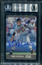 MIKE MUSSINA 1991 Fleer Ultra Update AUTO Autograph Orioles RC Rookie #U-4 BAS 