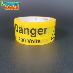 Cinta de advertencia amarilla de peligro 400 V - 48 mm x 33 m - señales industriales - IS10233MR - Imagen 1 de 8