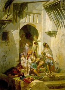 Pierre Francois Eugene Giraud - Women of Algeria Poster Canvas Movie Film Print - Picture 1 of 11
