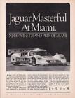 Rare 1991 Jaguar XJR-10 Racing Print-Ad / Grand Prix de Miami