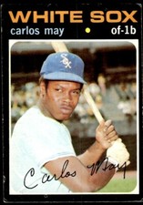 1971 Topps Baseball Card Carlos May Chicago White Sox #243